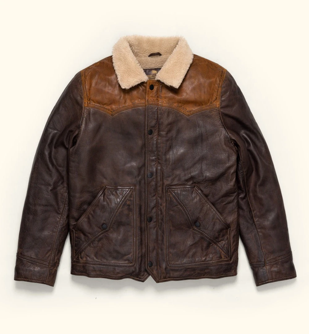 Buffalo Jackson Trading Co. Jackson Leather Sherpa Jacket | Tan & Brown Leather Jackets 4 Buffalo Jackson Trading Co. Jackson Leather Sherpa Jacket | Tan & Brown Leather Jackets