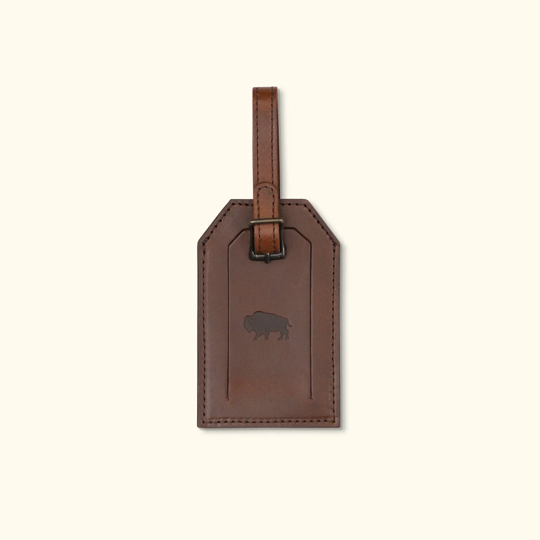 Buffalo Jackson Trading Co. Jefferson Leather Luggage Tag | Elderwood 3 Buffalo Jackson Trading Co. Jefferson Leather Luggage Tag | Elderwood