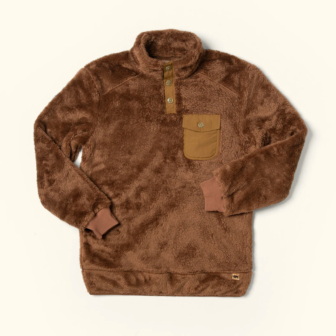 Buffalo Jackson Trading Co. Kodiak Pullover - Grizzly Brown Apparel Buffalo Jackson Trading Co. Kodiak Pullover - Grizzly Brown Apparel