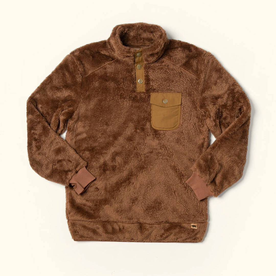 Buffalo Jackson Trading Co. Kodiak Pullover - Grizzly Brown Apparel Buffalo Jackson Trading Co. Kodiak Pullover - Grizzly Brown Apparel