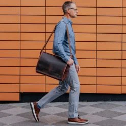 Buffalo Jackson Trading Co. Best Sellers Roosevelt Buffalo Leather Satchel Messenger Bag - Large | Dark Oak 25 Buffalo Jackson Trading Co. Best Sellers Roosevelt Buffalo Leather Satchel Messenger Bag - Large | Dark Oak