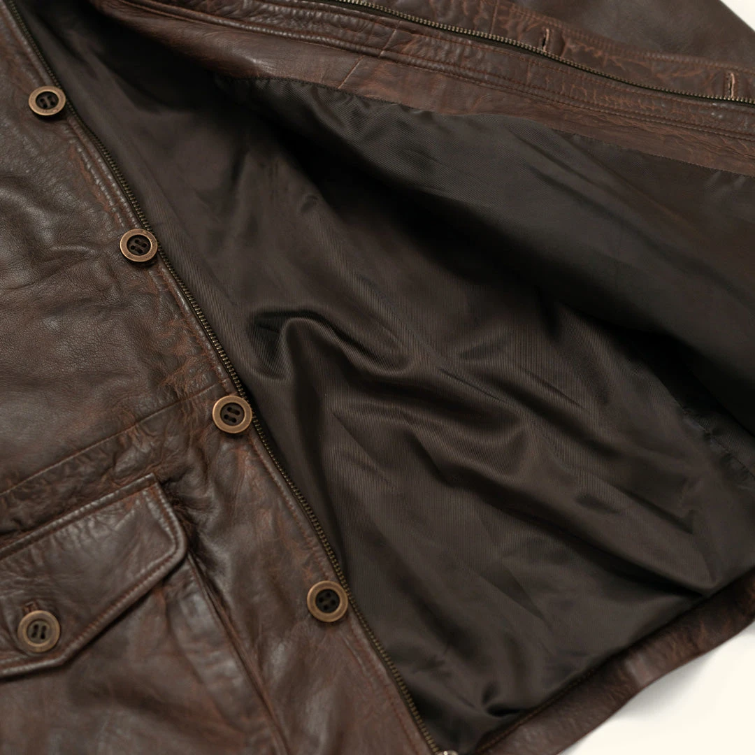 Buffalo Jackson Trading Co. Sheridan Leather Barn Jacket | Vintage Brown 10 Buffalo Jackson Trading Co. Sheridan Leather Barn Jacket | Vintage Brown