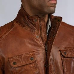 Buffalo Jackson Trading Co. Leather Jackets Theodore Field Leather Jacket | Light Brown 20 Buffalo Jackson Trading Co. Leather Jackets Theodore Field Leather Jacket | Light Brown