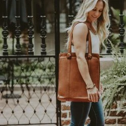 Buffalo Jackson Trading Co. Chelsea Leather Tote Bag | Honey Brown 9 Buffalo Jackson Trading Co. Chelsea Leather Tote Bag | Honey Brown