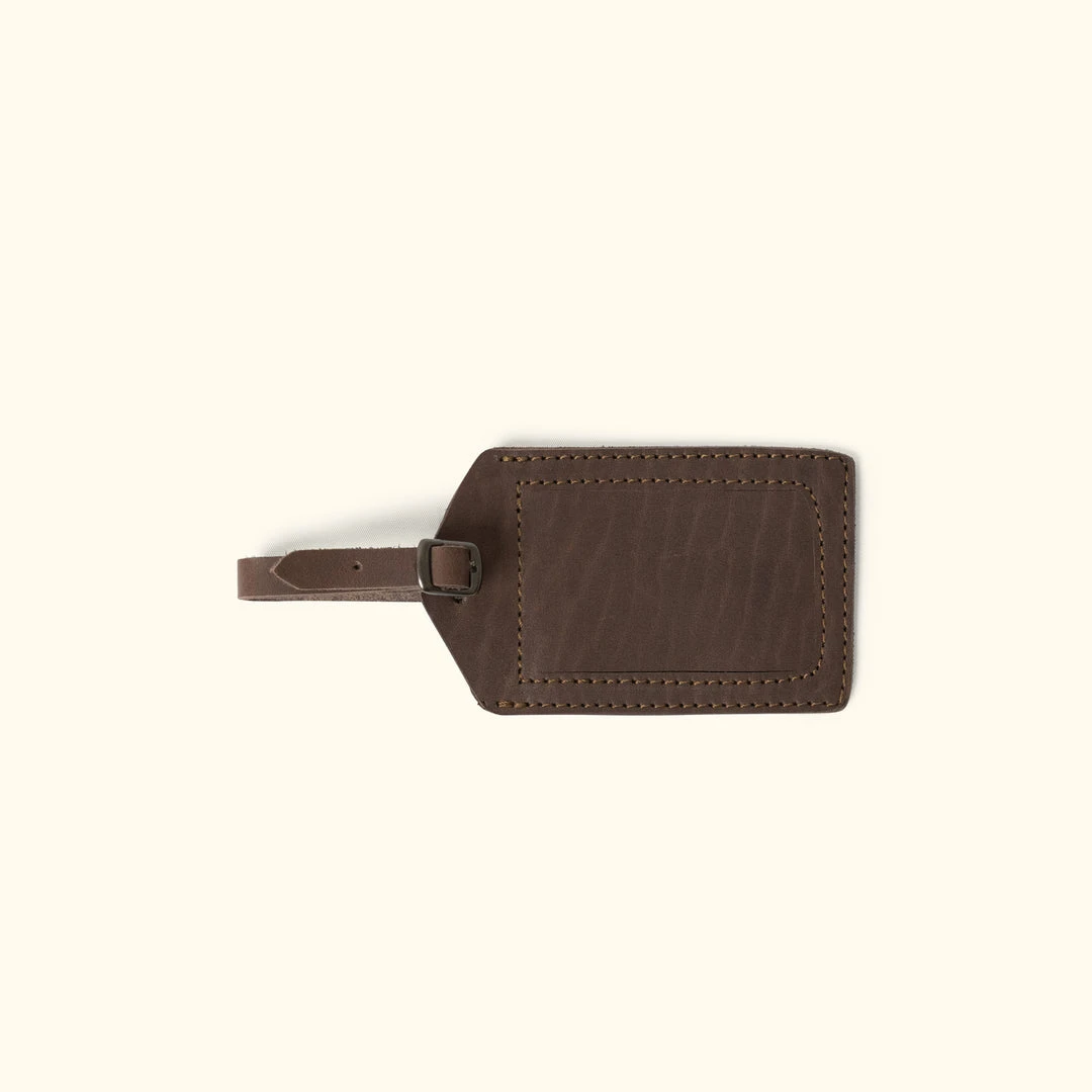 Buffalo Jackson Trading Co. Denver Leather Luggage Tag | Dark Briar 5 Buffalo Jackson Trading Co. Denver Leather Luggage Tag | Dark Briar