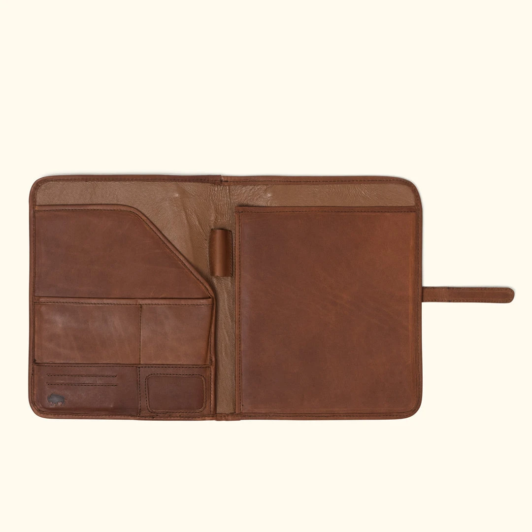 Buffalo Jackson Trading Co. Denver Leather Travel Padfolio | Autumn Brown 4 Buffalo Jackson Trading Co. Denver Leather Travel Padfolio | Autumn Brown