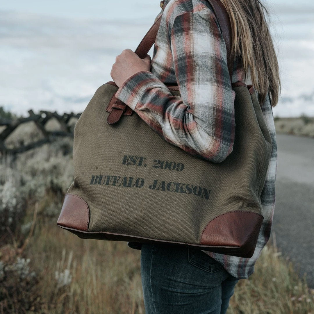 Buffalo Jackson Trading Co. Limited Edition 10-Year Tote Bag | Olive Buffalo Jackson Trading Co. Limited Edition 10-Year Tote Bag | Olive