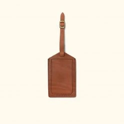 Buffalo Jackson Trading Co. Denver Leather Luggage Tag | Autumn Brown