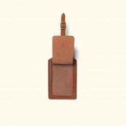 Buffalo Jackson Trading Co. Denver Leather Luggage Tag | Autumn Brown