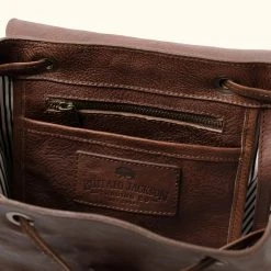 Buffalo Jackson Trading Co. Madison Leather Backpack | Dark Hazelnut Leather Backpacks