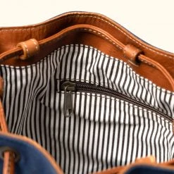 Buffalo Jackson Trading Co. Madison Waxed Canvas Bucket Bag | Navy W/ Saddle Tan Leather 20 Buffalo Jackson Trading Co. Madison Waxed Canvas Bucket Bag | Navy W/ Saddle Tan Leather