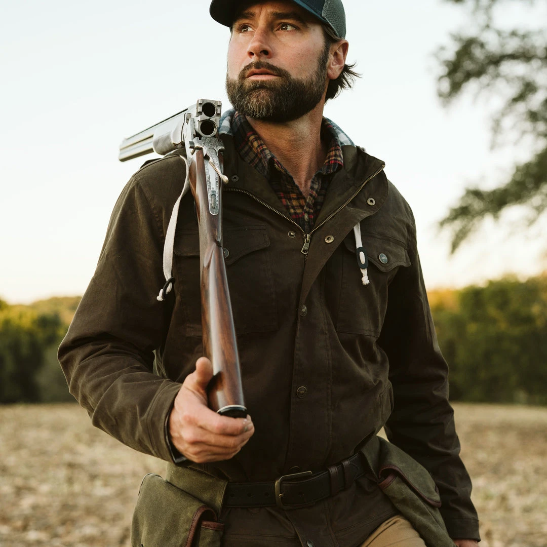 Buffalo Jackson Trading Co. Leather Marshall Hooded Jacket | Dark Khaki Buffalo Jackson Trading Co. Leather Marshall Hooded Jacket | Dark Khaki