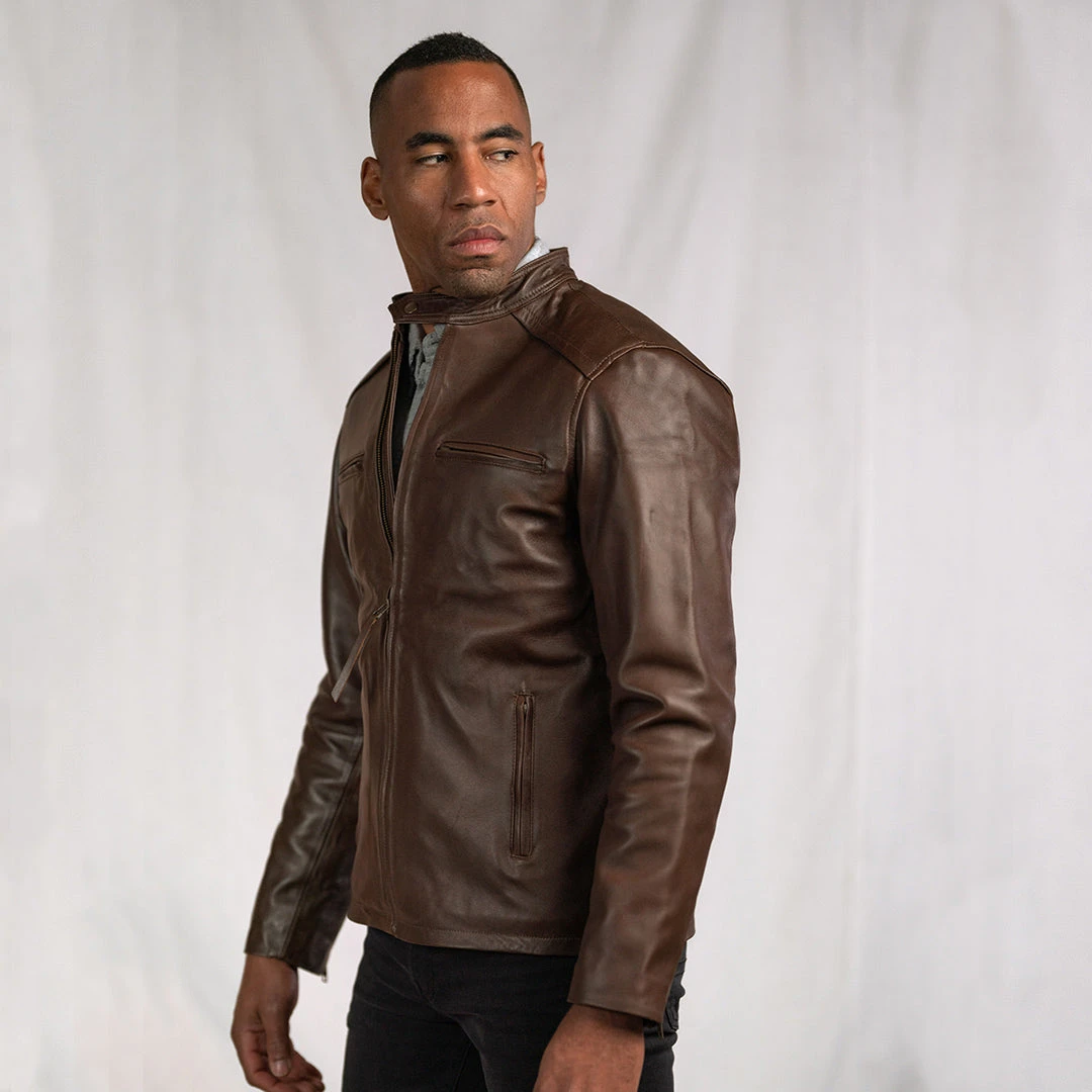 Buffalo Jackson Trading Co. Thompson Leather Moto Jacket | Brown Buffalo Jackson Trading Co. Thompson Leather Moto Jacket | Brown