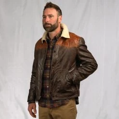 Buffalo Jackson Trading Co. Jackson Leather Sherpa Jacket | Tan & Brown Leather Jackets 16 Buffalo Jackson Trading Co. Jackson Leather Sherpa Jacket | Tan & Brown Leather Jackets