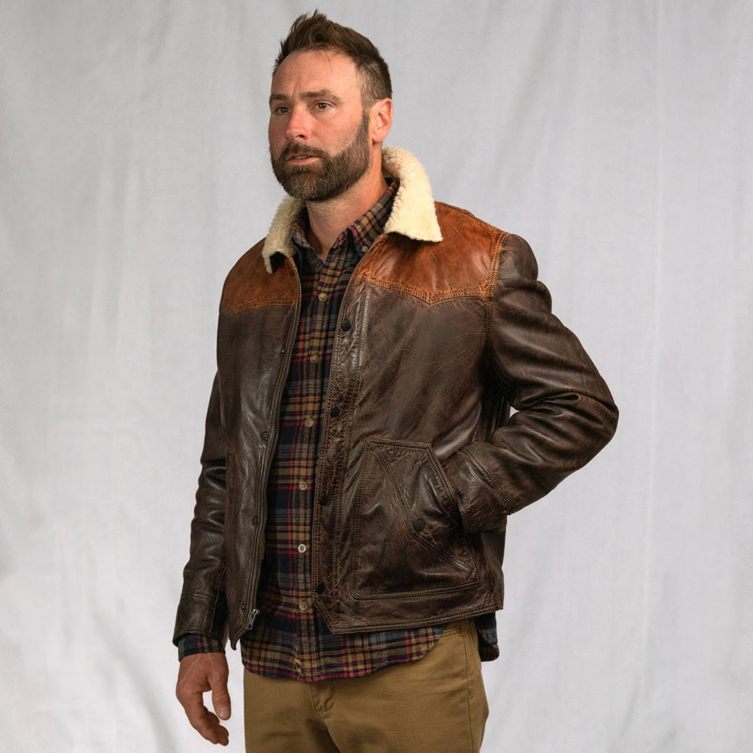 Buffalo Jackson Trading Co. Jackson Leather Sherpa Jacket | Tan & Brown Leather Jackets 7 Buffalo Jackson Trading Co. Jackson Leather Sherpa Jacket | Tan & Brown Leather Jackets