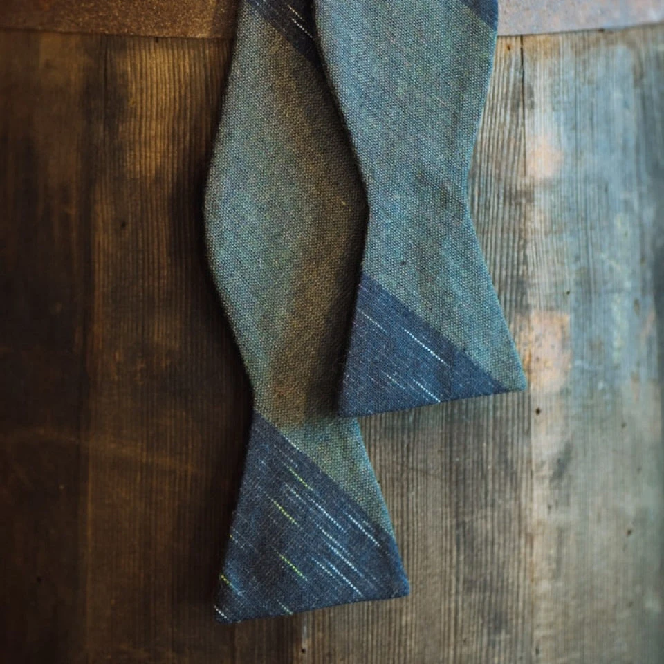 Buffalo Jackson Trading Co. Vintage Stripe Cotton Bow Tie | Green Apparel Buffalo Jackson Trading Co. Vintage Stripe Cotton Bow Tie | Green Apparel