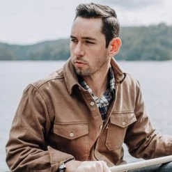 Buffalo Jackson Trading Co. Gunner Cotton Twill Shirt Jac | Fox Den Brown Apparel