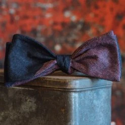 Buffalo Jackson Trading Co. Heathered Stripe Cotton Bow Tie | Raspberry Apparel