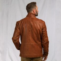 Buffalo Jackson Trading Co. Leather Jackets Theodore Field Leather Jacket | Light Brown 23 Buffalo Jackson Trading Co. Leather Jackets Theodore Field Leather Jacket | Light Brown