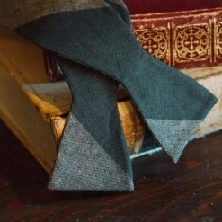 Buffalo Jackson Trading Co. Apparel Heathered Stripe Cotton Bow Tie | Khaki 4 Buffalo Jackson Trading Co. Apparel Heathered Stripe Cotton Bow Tie | Khaki