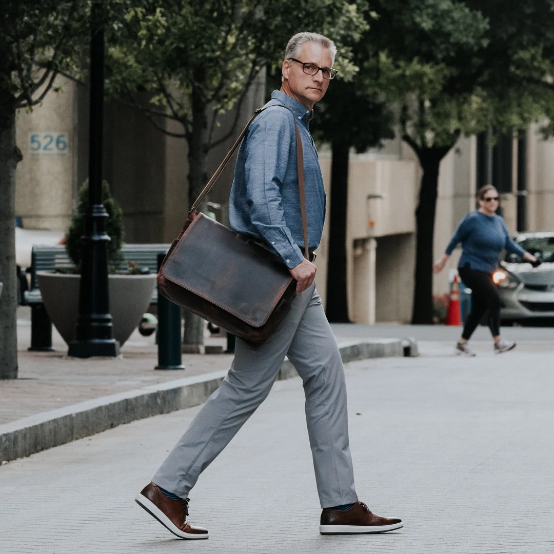 Buffalo Jackson Trading Co. Best Sellers Roosevelt Buffalo Leather Satchel Messenger Bag - Large | Dark Oak 11 Buffalo Jackson Trading Co. Best Sellers Roosevelt Buffalo Leather Satchel Messenger Bag - Large | Dark Oak