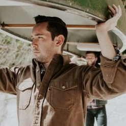 Buffalo Jackson Trading Co. Gunner Cotton Twill Shirt Jac | Fox Den Brown Apparel