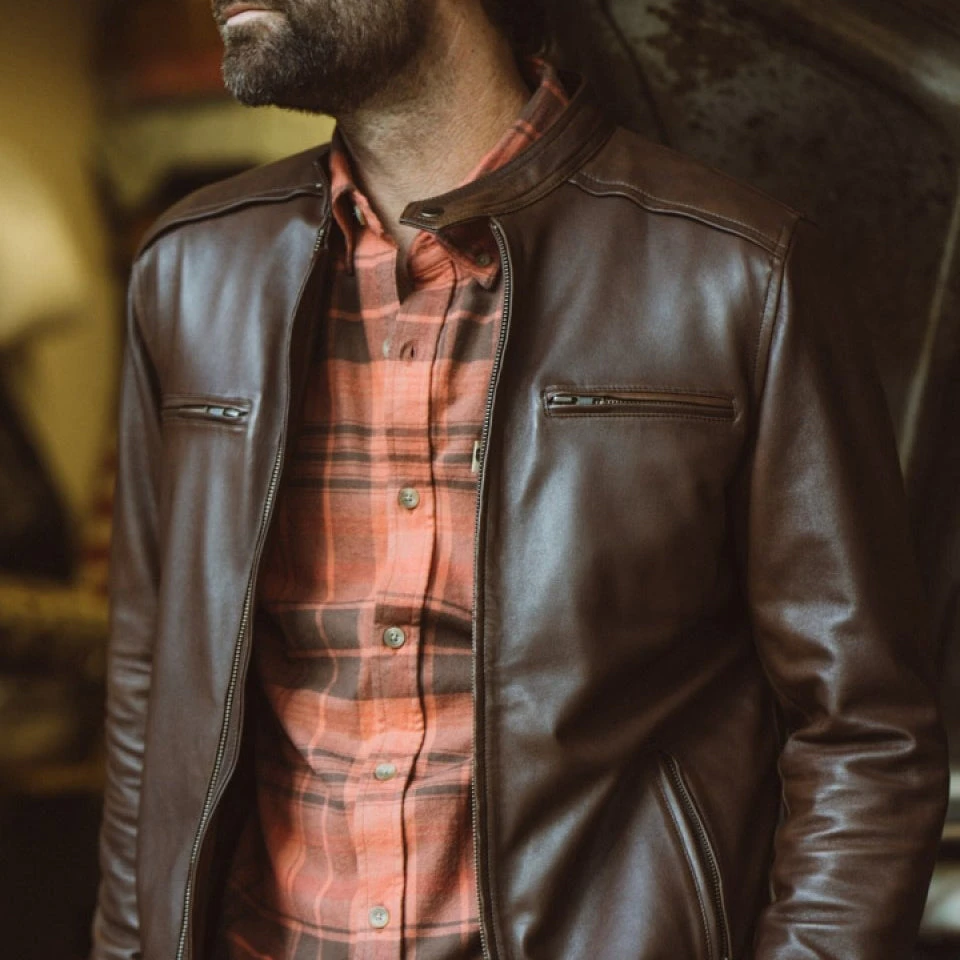 Buffalo Jackson Trading Co. Thompson Leather Moto Jacket | Brown Buffalo Jackson Trading Co. Thompson Leather Moto Jacket | Brown