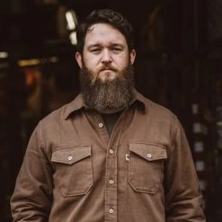Buffalo Jackson Trading Co. Gunner Cotton Twill Shirt Jac | Fox Den Brown Apparel