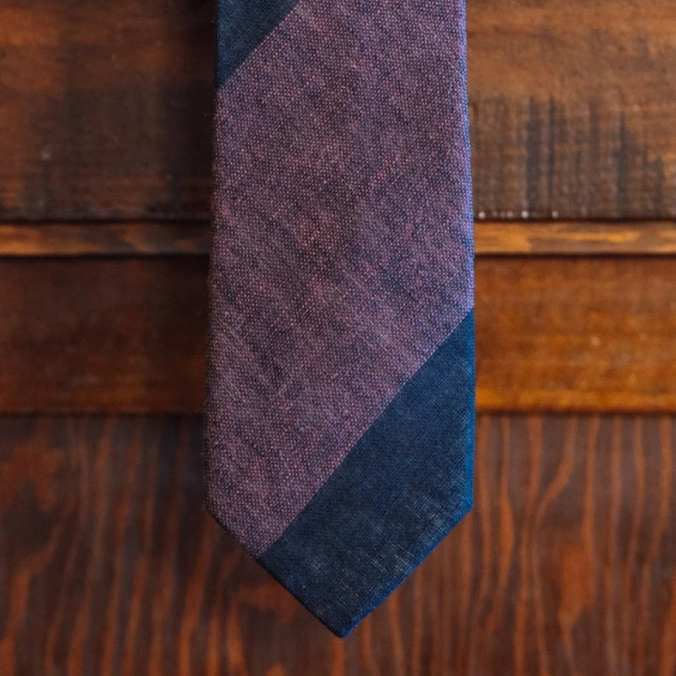 Buffalo Jackson Trading Co. Apparel Heathered Stripe Cotton Necktie | Raspberry 4 Buffalo Jackson Trading Co. Apparel Heathered Stripe Cotton Necktie | Raspberry