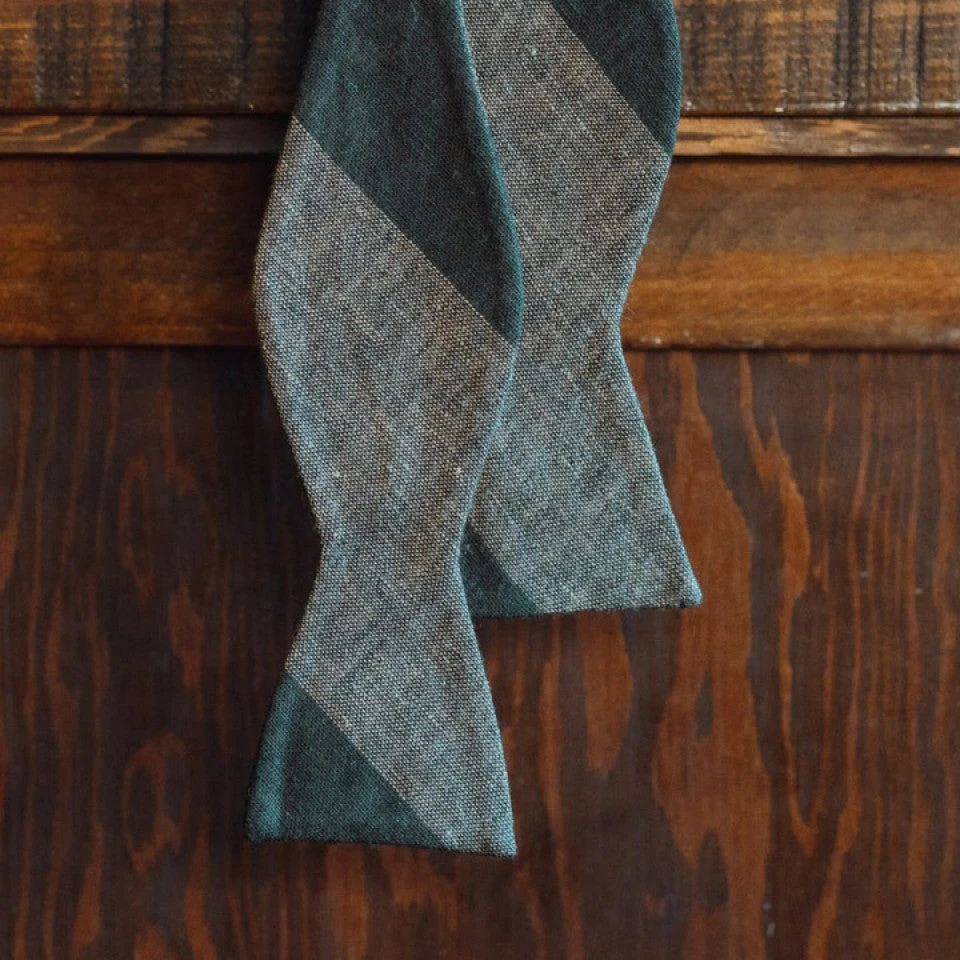 Buffalo Jackson Trading Co. Apparel Heathered Stripe Cotton Bow Tie | Khaki Buffalo Jackson Trading Co. Apparel Heathered Stripe Cotton Bow Tie | Khaki