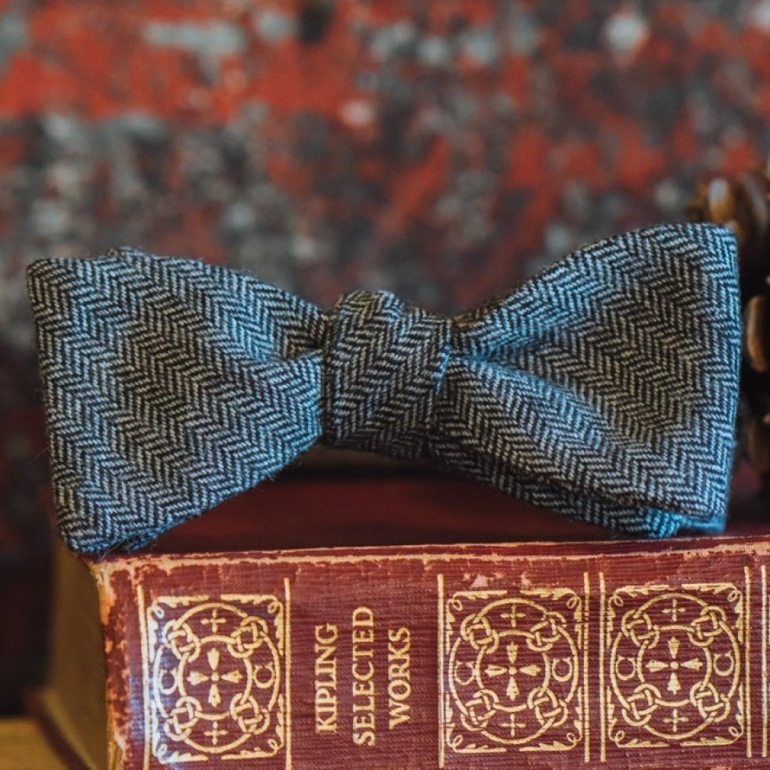 Buffalo Jackson Trading Co. Herringbone Wool Bow Tie | Black Buffalo Jackson Trading Co. Herringbone Wool Bow Tie | Black