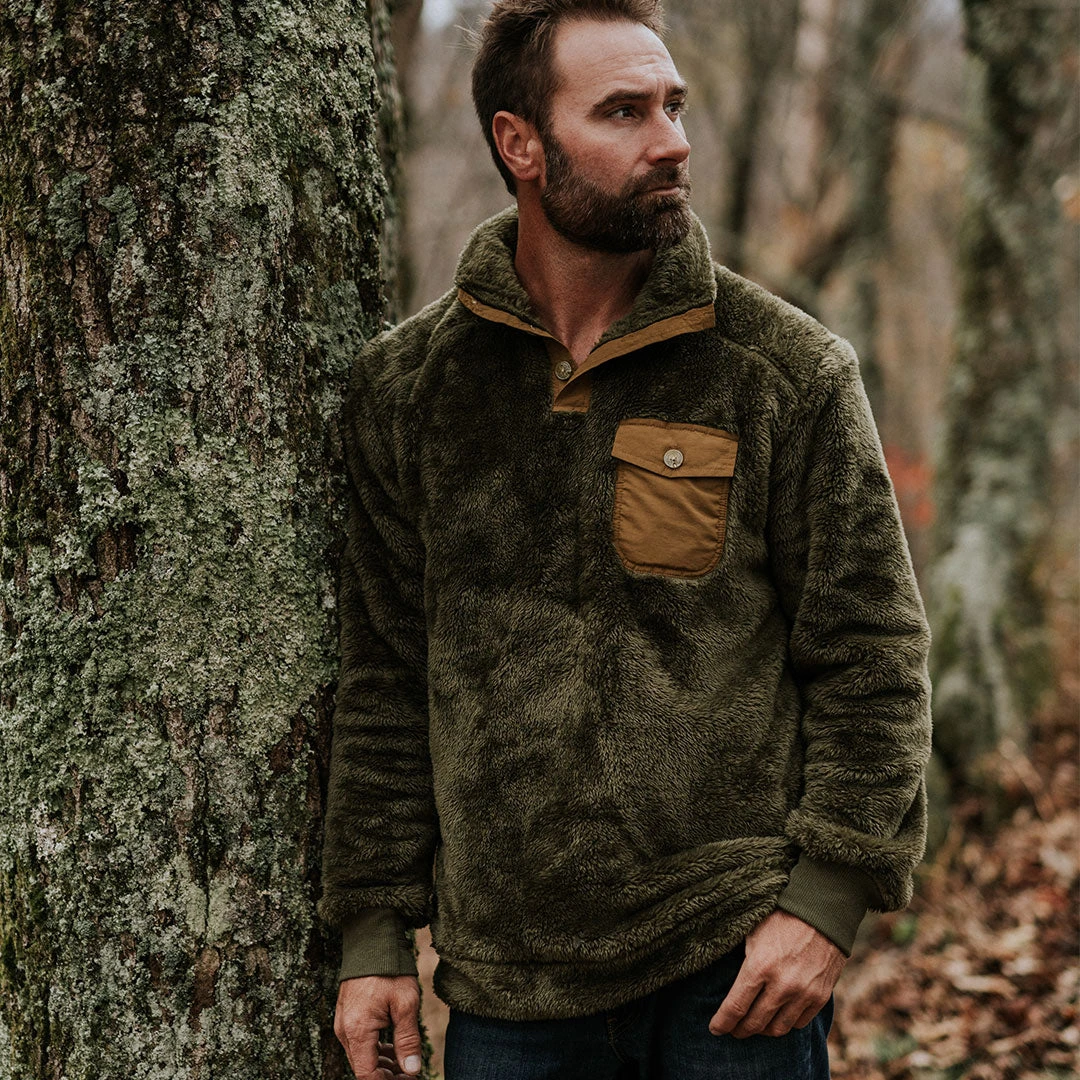 Buffalo Jackson Trading Co. Apparel Kodiak Fleece Pullover - Birchwood Green Buffalo Jackson Trading Co. Apparel Kodiak Fleece Pullover - Birchwood Green
