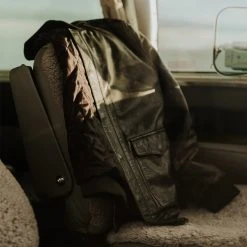 Buffalo Jackson Trading Co. Rebel Bomber Leather Jacket | Distressed Black