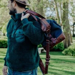 Buffalo Jackson Trading Co. Dakota Waxed Canvas Weekend Bag | Navy Charcoal W/ Chestnut Brown Leather Leather Duffle Bags 23 Buffalo Jackson Trading Co. Dakota Waxed Canvas Weekend Bag | Navy Charcoal W/ Chestnut Brown Leather Leather Duffle Bags