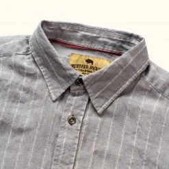 Buffalo Jackson Trading Co. Apparel Miller Striped Short Sleeve Shirt | Grey