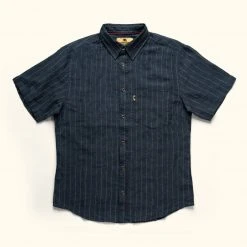 Buffalo Jackson Trading Co. Miller Striped Short Sleeve Shirt | Navy Apparel