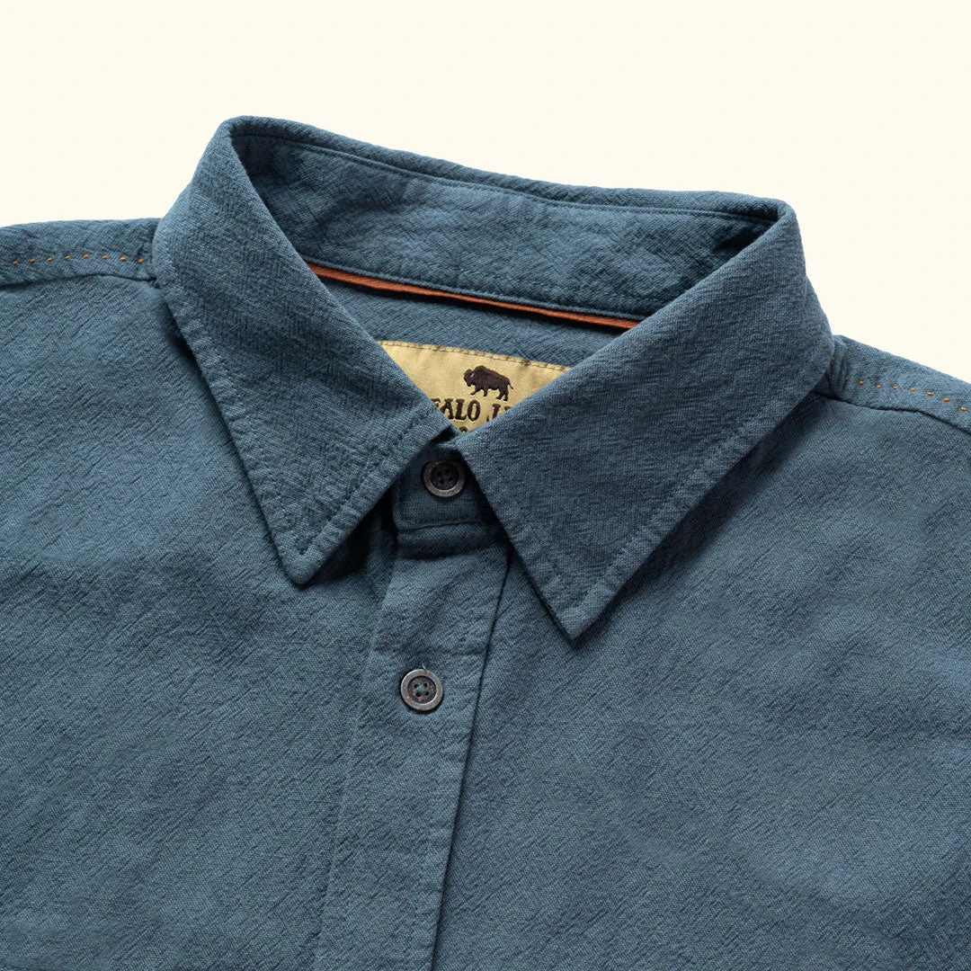 Buffalo Jackson Trading Co. Linen Short Sleeve Shirt | Blue Buffalo Jackson Trading Co. Linen Short Sleeve Shirt | Blue