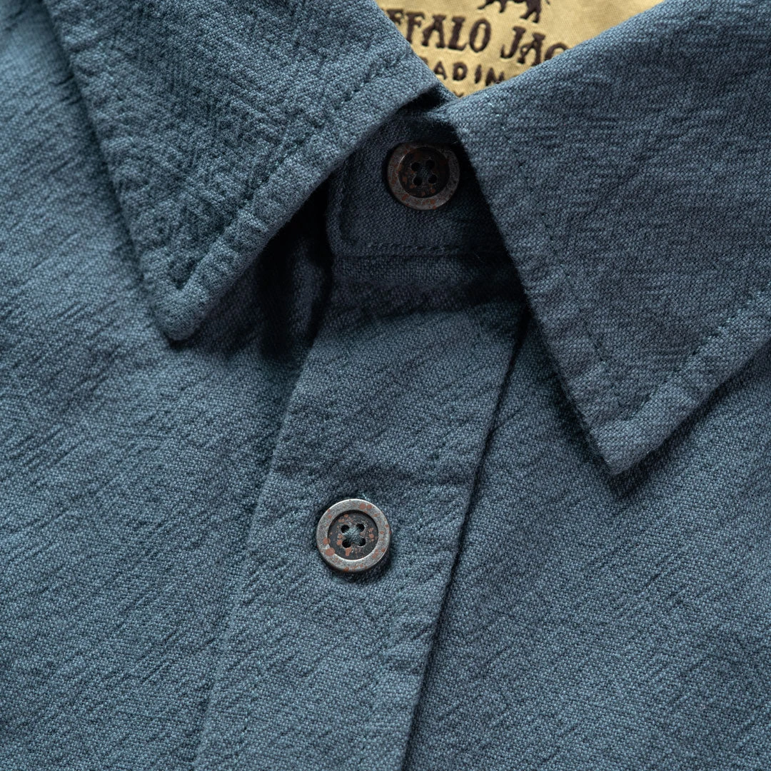 Buffalo Jackson Trading Co. Linen Short Sleeve Shirt | Blue Buffalo Jackson Trading Co. Linen Short Sleeve Shirt | Blue