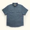 Buffalo Jackson Trading Co. Linen Short Sleeve Shirt | Blue 2 Buffalo Jackson Trading Co. Linen Short Sleeve Shirt | Blue