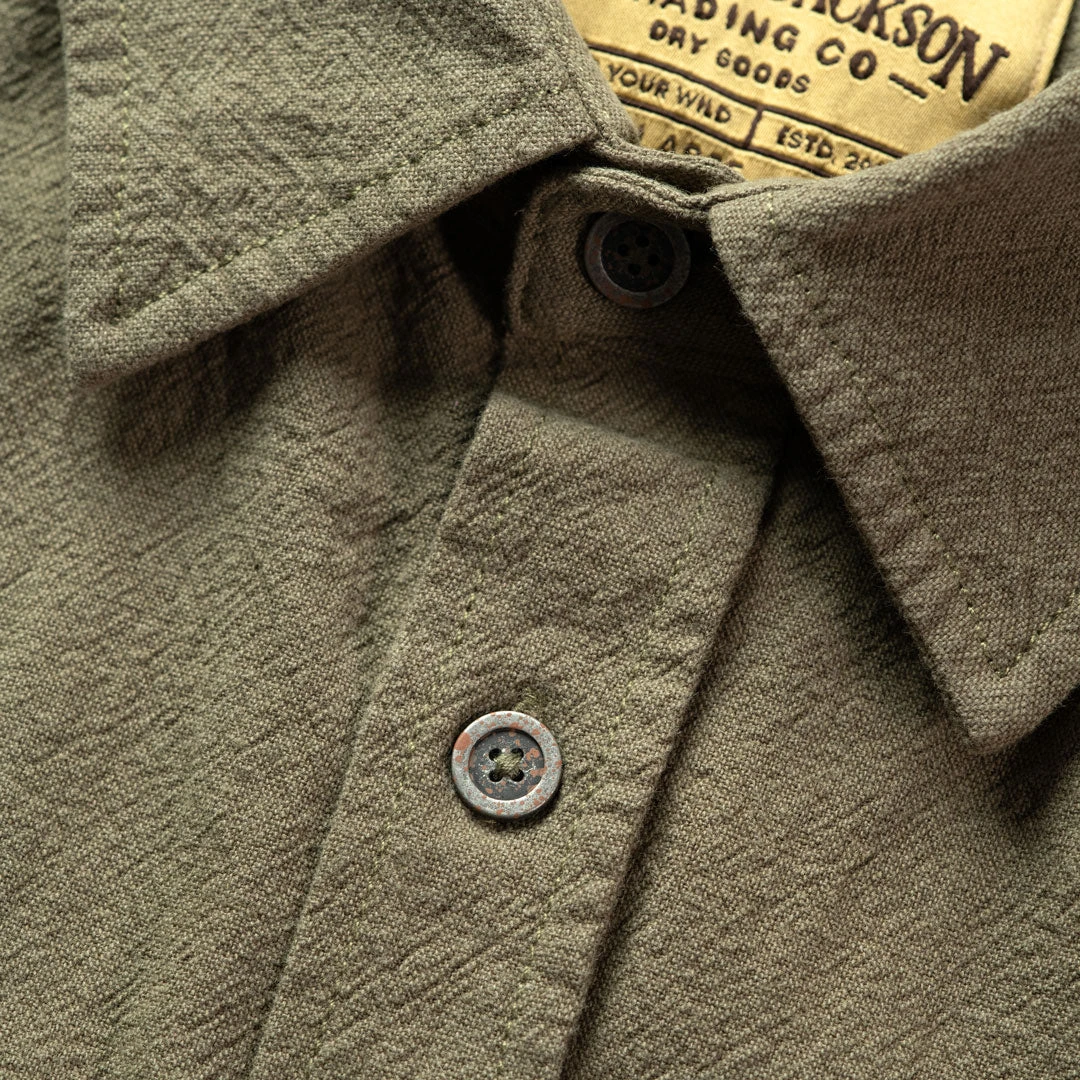 Buffalo Jackson Trading Co. Linen Short Sleeve Shirt | Olive Apparel Buffalo Jackson Trading Co. Linen Short Sleeve Shirt | Olive Apparel