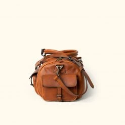 Buffalo Jackson Trading Co. New Roosevelt Buffalo Leather Duffle Bag | Amber Brown