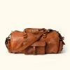 Buffalo Jackson Trading Co. New Roosevelt Buffalo Leather Duffle Bag | Amber Brown 1 Buffalo Jackson Trading Co. New Roosevelt Buffalo Leather Duffle Bag | Amber Brown