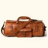 Buffalo Jackson Trading Co. Roosevelt Buffalo Leather Travel Duffle Bag | Amber Brown 1 Buffalo Jackson Trading Co. Roosevelt Buffalo Leather Travel Duffle Bag | Amber Brown