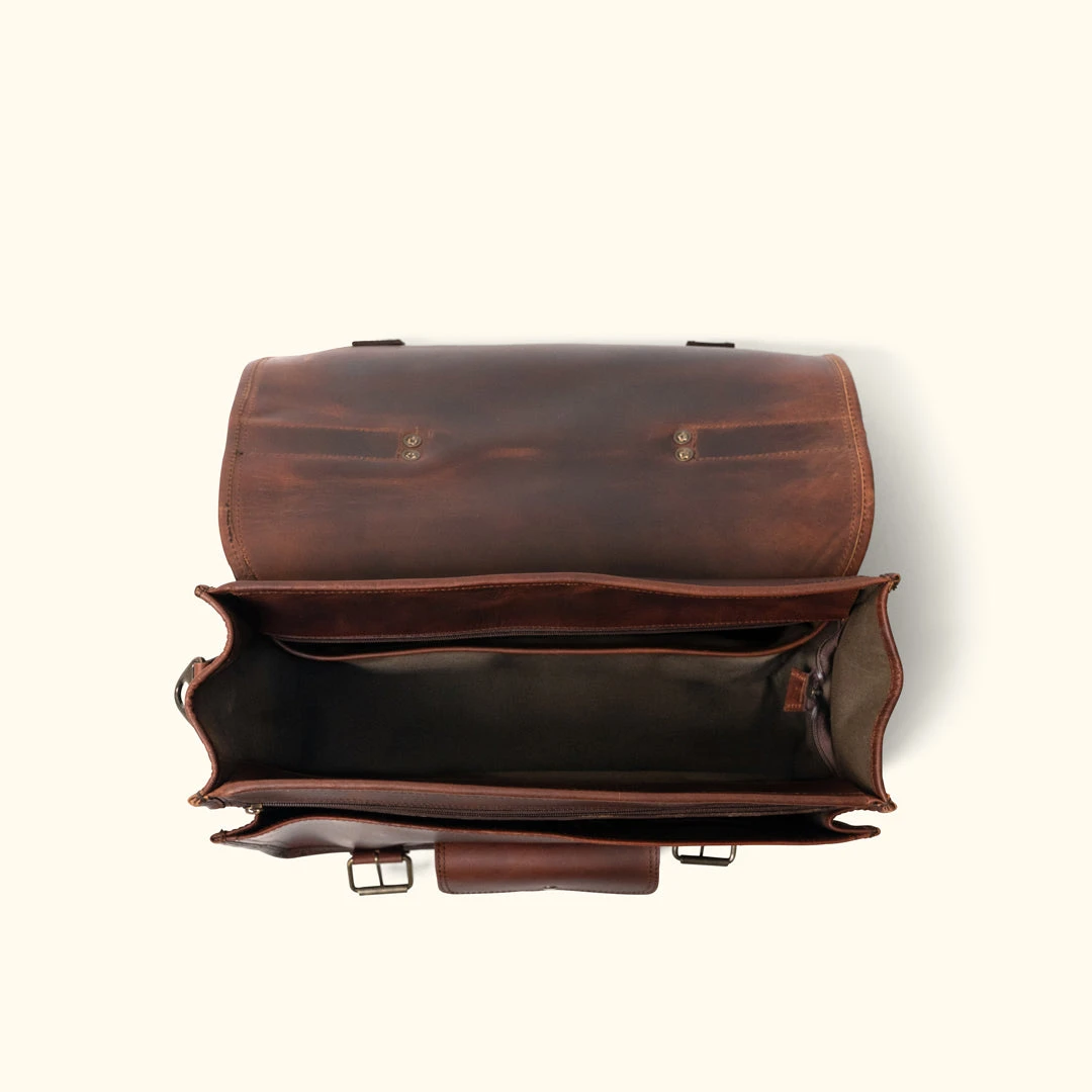 Buffalo Jackson Trading Co. Roosevelt Buffalo Leather Briefcase Bag | Dark Oak Best Sellers 8 Buffalo Jackson Trading Co. Roosevelt Buffalo Leather Briefcase Bag | Dark Oak Best Sellers