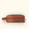 Buffalo Jackson Trading Co. Roosevelt Buffalo Leather Dopp Kit | Amber Brown Dopp Kits & Toiletry Kits