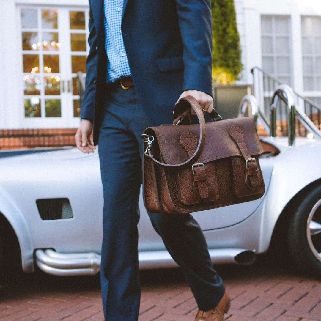 Buffalo Jackson Trading Co. Leather Briefcases Ryder Reserve Bison Leather Briefcase | Brown 9 Buffalo Jackson Trading Co. Leather Briefcases Ryder Reserve Bison Leather Briefcase | Brown