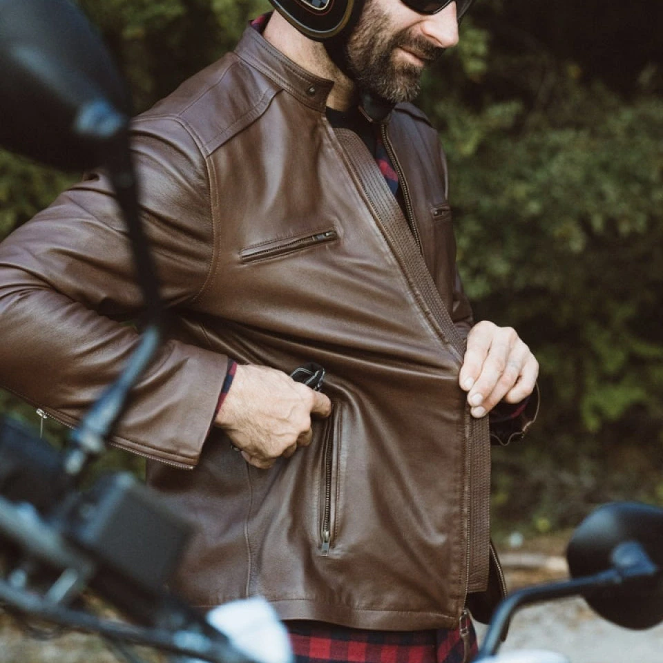 Buffalo Jackson Trading Co. Thompson Leather Moto Jacket | Brown Buffalo Jackson Trading Co. Thompson Leather Moto Jacket | Brown