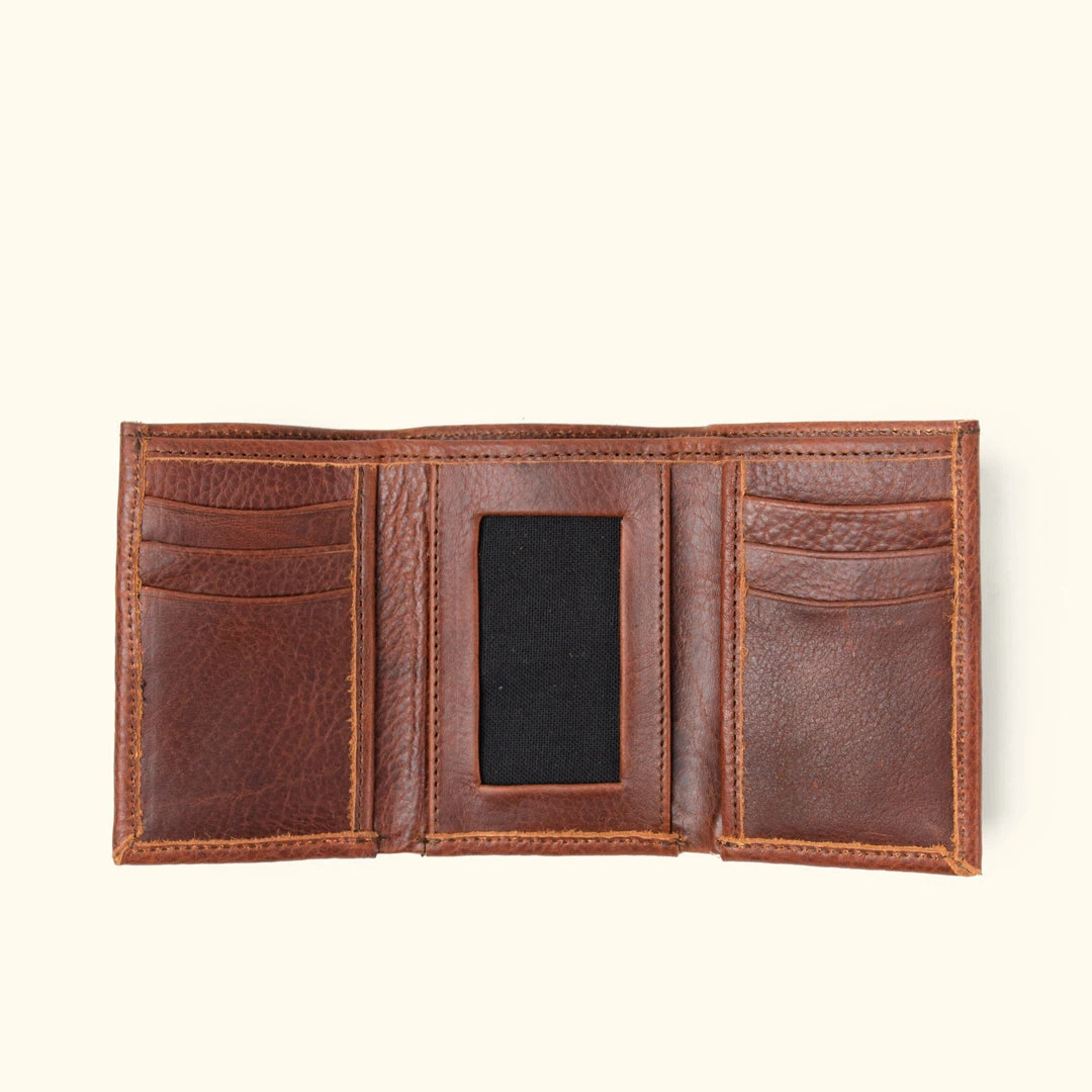 Buffalo Jackson Trading Co. Ryder Reserve Bison Leather Trifold Wallet | Brown Buffalo Jackson Trading Co. Ryder Reserve Bison Leather Trifold Wallet | Brown