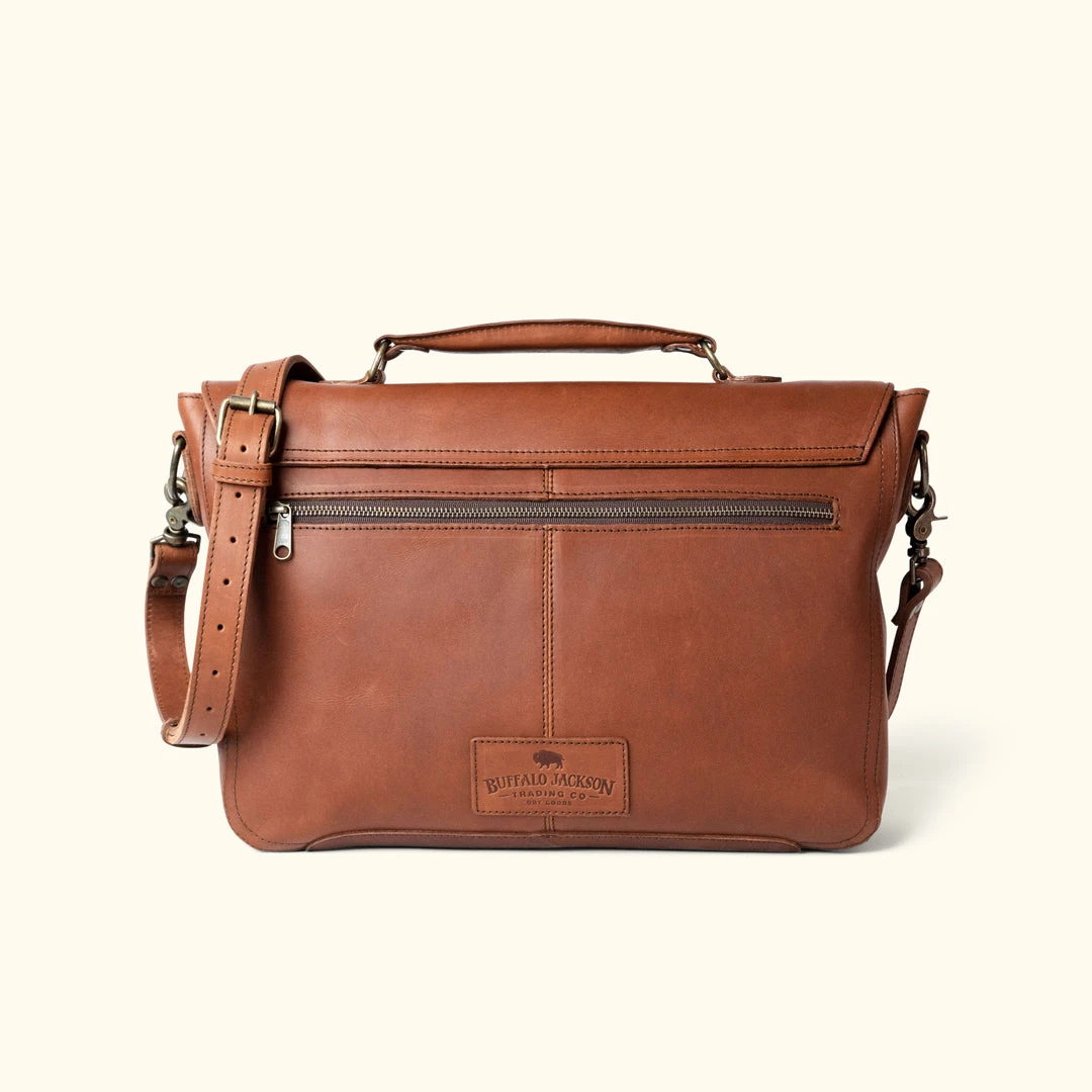 Buffalo Jackson Trading Co. Denver Leather Laptop Messenger Bag | Autumn Brown 6 Buffalo Jackson Trading Co. Denver Leather Laptop Messenger Bag | Autumn Brown