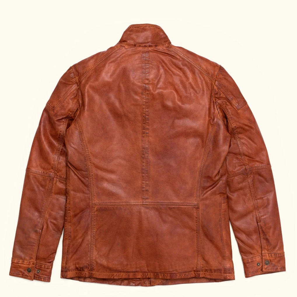 Buffalo Jackson Trading Co. Leather Jackets Theodore Field Leather Jacket | Light Brown Buffalo Jackson Trading Co. Leather Jackets Theodore Field Leather Jacket | Light Brown
